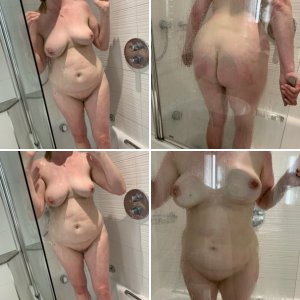 Mrs Ti in the shower