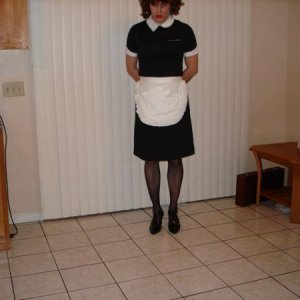 starched,pleated maid uniform, sissycuckmaid