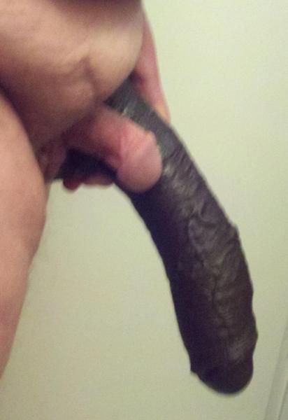 My little dick side-view vs. what my girlfriend prefers, her BBC, 8" of big cock!